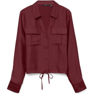 Vero Moda - Vmtoma LS TIE Shirt WVN - Damesjas - Rood