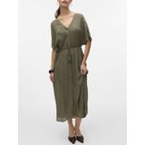 VERO MODA - VMBENTE - Jurk - Olijfgroen - 7/8 Lengte - Losse Pasvorm