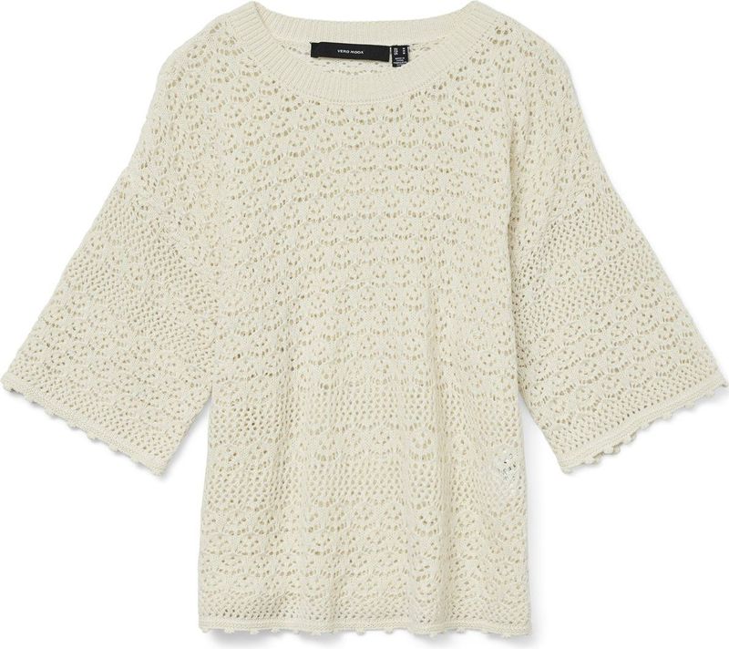 Gebreide Trui - Effen - Knitwear - Ronde Hals - Losse Pasvorm