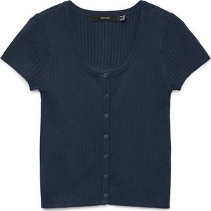 VERO MODA - Vmgold Rib Ss Débardeur - Blazer - Blauw