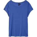 Vero Moda - Vmava Plain SS Top - T-shirt - Dazzling Blauw