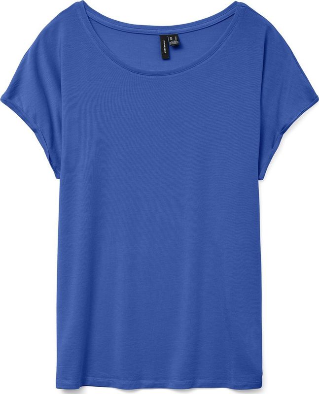 Vero Moda - Vmava Plain SS Top - T-shirt - Dazzling Blauw