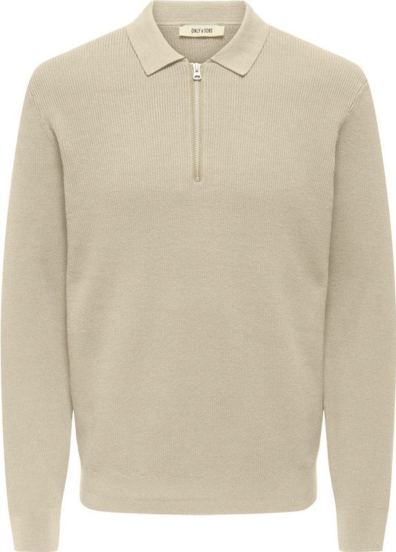 Onsphil - Gebreide Polohals - Poloshirt - Lange Mouwen - Regular Fit