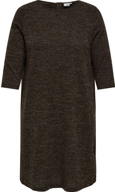 ONLY CARMAKOMA - CARMARTHA - Gebreide Jurk - 3/4 Mouwen - Regular Fit