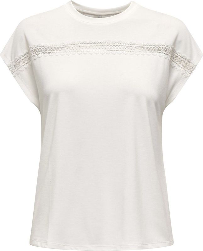 ONLY - Top - Off-White - Modal en Polyester