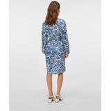 MAMALICIOUS - MLSorilla - Blousejurk - Enziaan/Wolwit - Viscose, Borstvoedingsfunctie