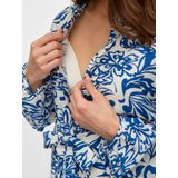 MAMALICIOUS - MLSorilla - Blousejurk - Enziaan/Wolwit - Viscose, Borstvoedingsfunctie