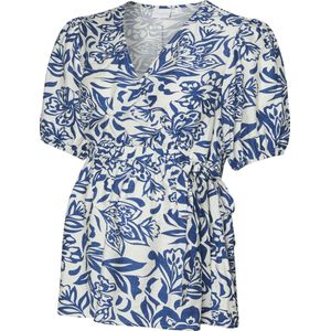 Blouse - V-hals - Regular Fit - 3/4 Mouwen - Voedingsfunctie met Wikkeleffect