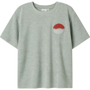 Name it zomer t-shirt jongens - blauw grijs - Nkmhannibal