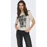 Only - Onlfree Life SS Create Top - T-shirt - Kitkleur - 70% Modal, 30% Polyester