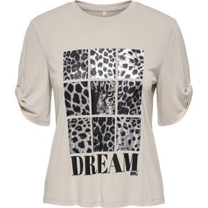 Only - Onlfree Life SS Create Top - T-shirt - Kitkleur - 70% Modal, 30% Polyester
