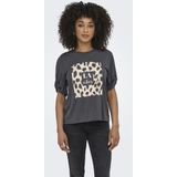 ONLY - T-Shirt - Antraciet - 70% Modal 30% Polyester