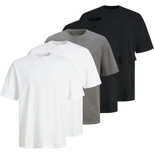 Jack & Jones - JJHUGO - T-Shirt - Effen - 100% Katoen - 5-Pack