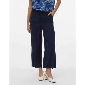 Capri Broek - Effen - Viscose - High Waist - Wide Leg