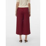 VERO MODA Bandplooibroek 'VMTANYA'  robijnrood