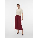 VERO MODA Bandplooibroek 'VMTANYA'  robijnrood