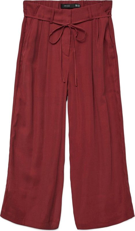 VERO MODA Bandplooibroek 'VMTANYA'  robijnrood