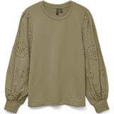 Vero Moda - Vmdamine Ls Sweat Box - Trui - Mermaid - Dames