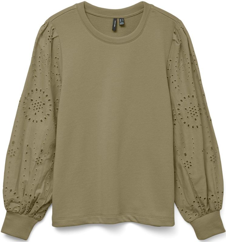 Vero Moda - Vmdamine Ls Sweat Box - Trui - Mermaid - Dames