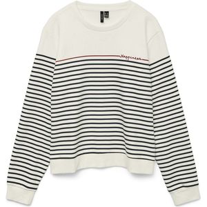 HAPPINESS - Cloud Dancer - Sweater - Ronde Hals - Lange Mouwen - Loose Fit - Katoen/Polyester