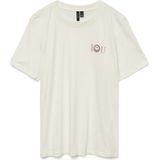 Vero Moda - VMFRIGGA PAULINA SS TOP BOX JRS GA - T-shirt - Snow White - Korte Mouwen