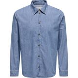 Onssean - Overhemd - Mid Wash - Lange Mouwen - Regular Fit