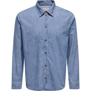Onssean - Overhemd - Mid Wash - Lange Mouwen - Regular Fit