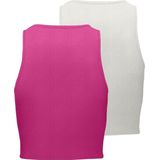 Onlbelia S/L Crop Top Cs JRS 2 Pack, Fuchsia Fedora, XS