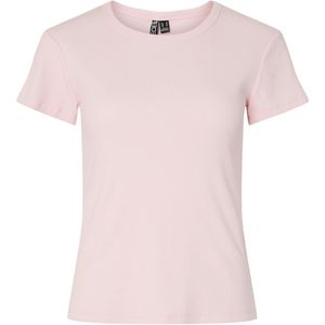 Pcmay - Geribd T-shirt - Zacht Materiaal - Korte Mouwen - Nauwsluitend