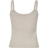 Top - Blauw - Rib - Nauwsluitend Mouwloos