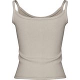 Top - Blauw - Rib - Nauwsluitend Mouwloos