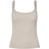 Top - Blauw - Rib - Nauwsluitend Mouwloos