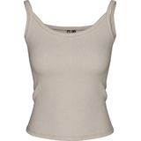 Top - Blauw - Rib - Nauwsluitend Mouwloos