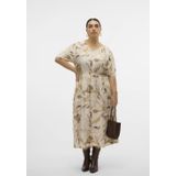 Vmccille - Lange Jurk - Maxi Lengte - Regular Fit - O-hals - 2/4 Mouwen