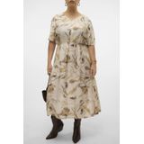 Vmccille - Lange Jurk - Maxi Lengte - Regular Fit - O-hals - 2/4 Mouwen