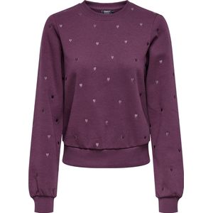 Only - Onlatika O-neck - Trui - Mauve Wine - Glitter Emb. Bo 15355802