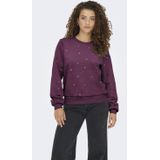 Only - Onlatika O-neck - Trui - Mauve Wine - Glitter Embroidery