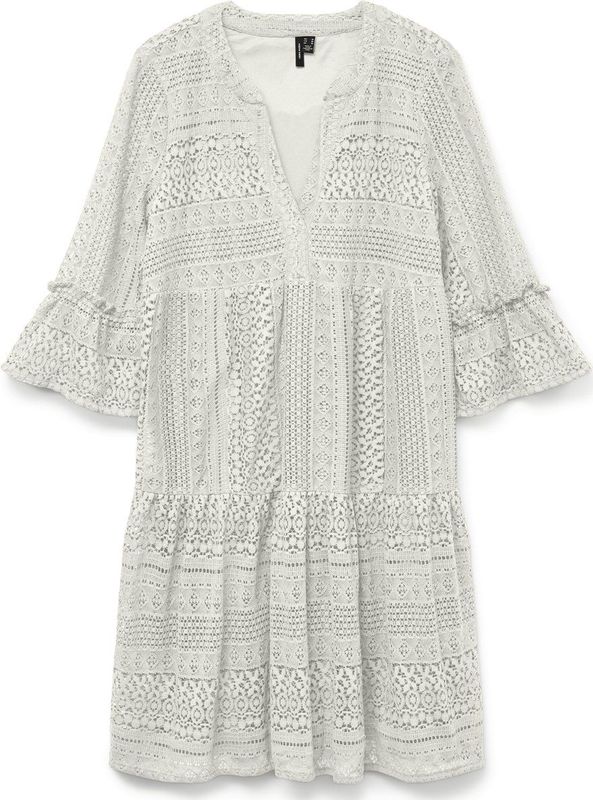 VERO MODA - VMHONEY LACE Tuniek - Groen - Katoen - Kanten Detail