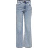 ONLY high waist wide leg jeans dark blue denim