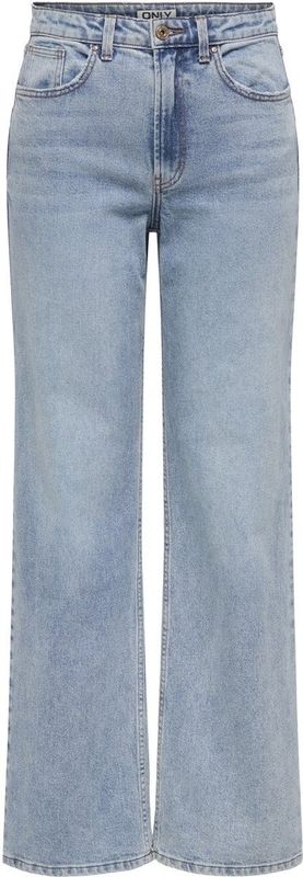 ONLY - ONLJULIETTE - Jeans - Dark Blue Denim - High Waist, Wide Leg, 5-Pocket Design