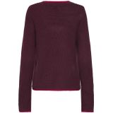 Jacqueline de Yong - Jdyevie On Contrast - Trui - Maroon Banner - Dames