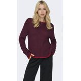 Jacqueline de Yong - Jdyevie On Contrast - Trui - Maroon Banner - Dames