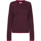 Jacqueline de Yong - Jdyevie On Contrast - Trui - Maroon Banner - Dames