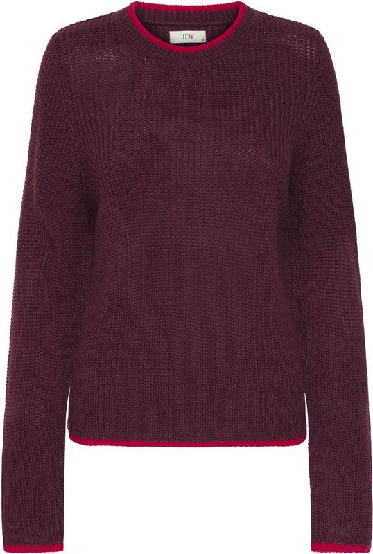 Jacqueline de Yong - Jdyevie On Contrast - Trui - Maroon Banner - Dames