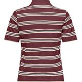 Only - Onlevie Polo Top Jrs - T-shirt - Ruby Wine/Starlight - 72% Polyester, 28% Katoen