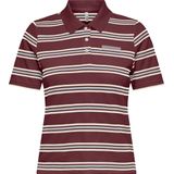 Only - Onlevie Polo Top Jrs - T-shirt - Ruby Wine/Starlight - 72% Polyester, 28% Katoen