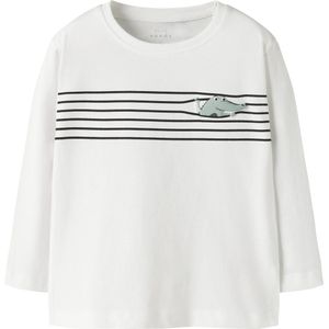 Name It - NmmVagno - Blouse - Bright White/Croco lijnen
