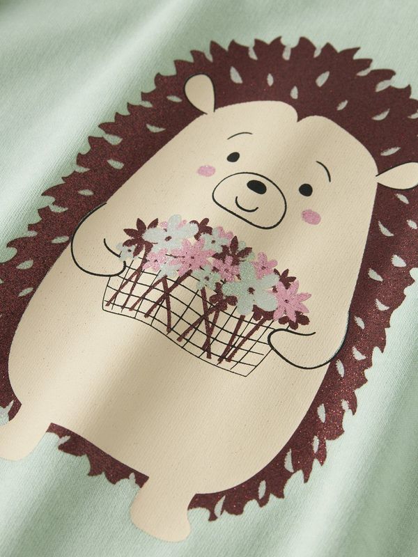 Name It mini meisjes trui VALONA Green Relaxed Fit