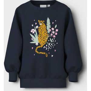 NAME IT - NMFVALONA - Sweatshirt - Navy - Geel - Mintgroen - Rosa