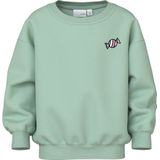 Name It - Nmfvallene Ls RLX - Sweatshirt - Groen - Voor Meisjes
